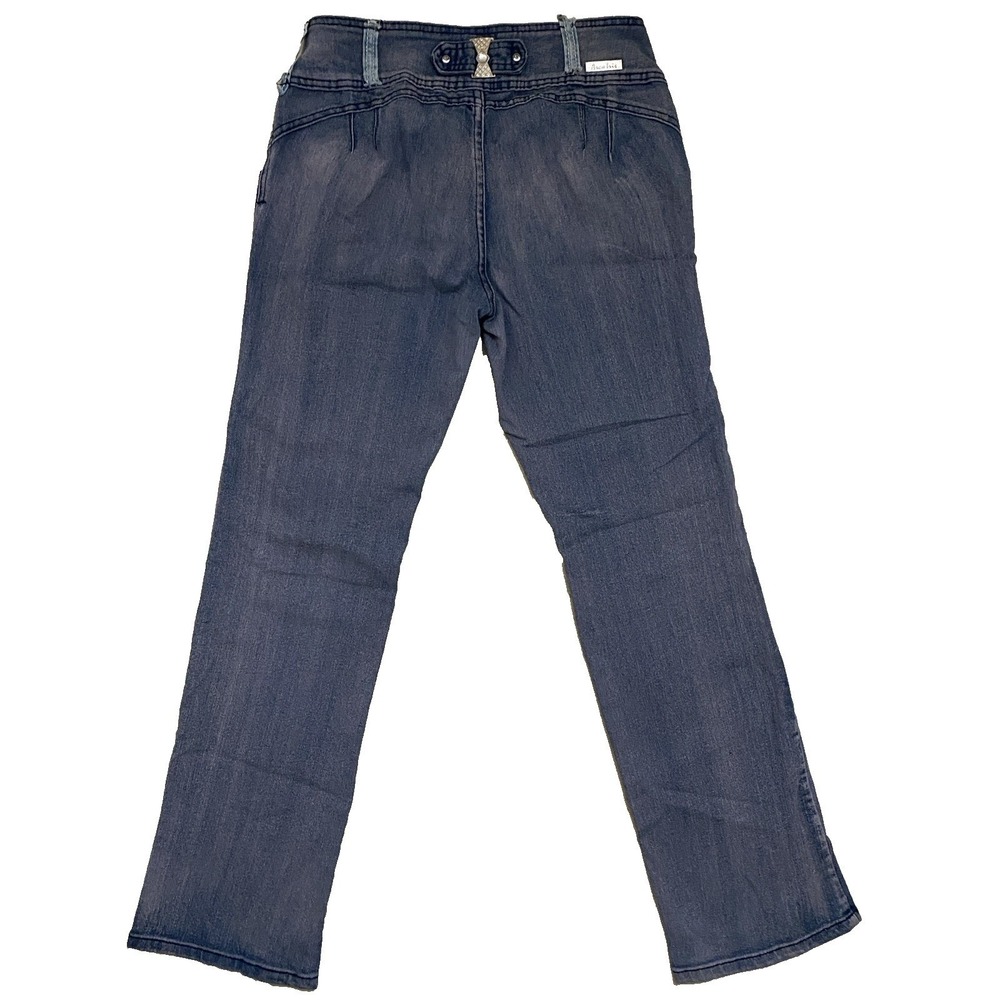 Arco Iris Jeans Adorned Booty Size 11 Blue Denim‎ Straight Leg Low Rise Y2K